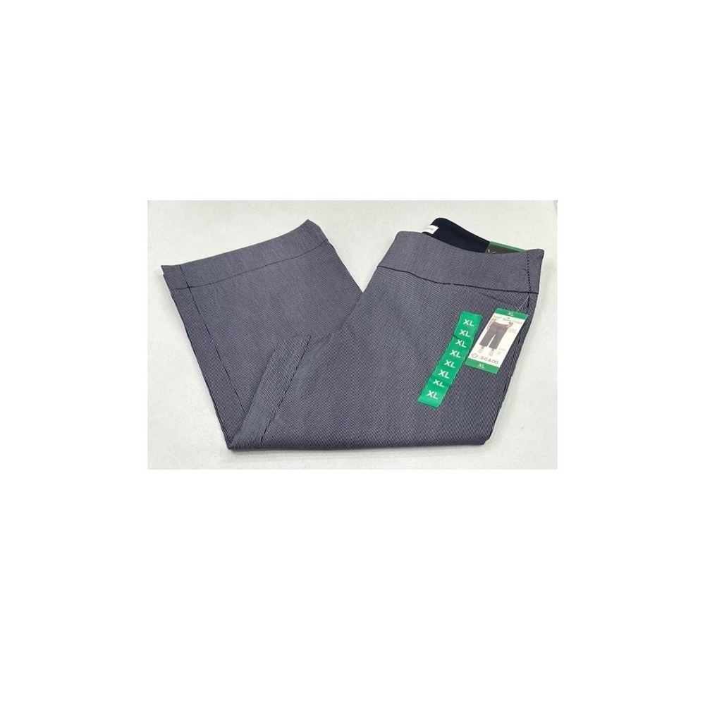 S.C.& Co.  Tummy Control Pull-On Cropped Wide Leg Pants, Navy,Size XL. BX